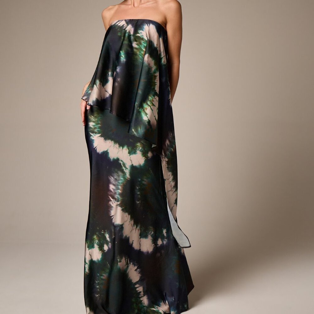 Multicolor Elegant Boho Women's Tie Dye Maxi Skirt High Waisted Boho Festival